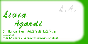 livia agardi business card